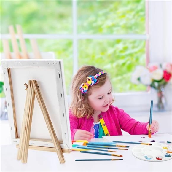 52 Pcs Paint Set Includes 4 Pcs 8 x 10 Inch Canvases 4 Pcs 7 x 9.5 Inches - Picture 5 of 7